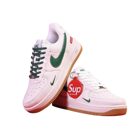 Nike Air force branco verde supreme